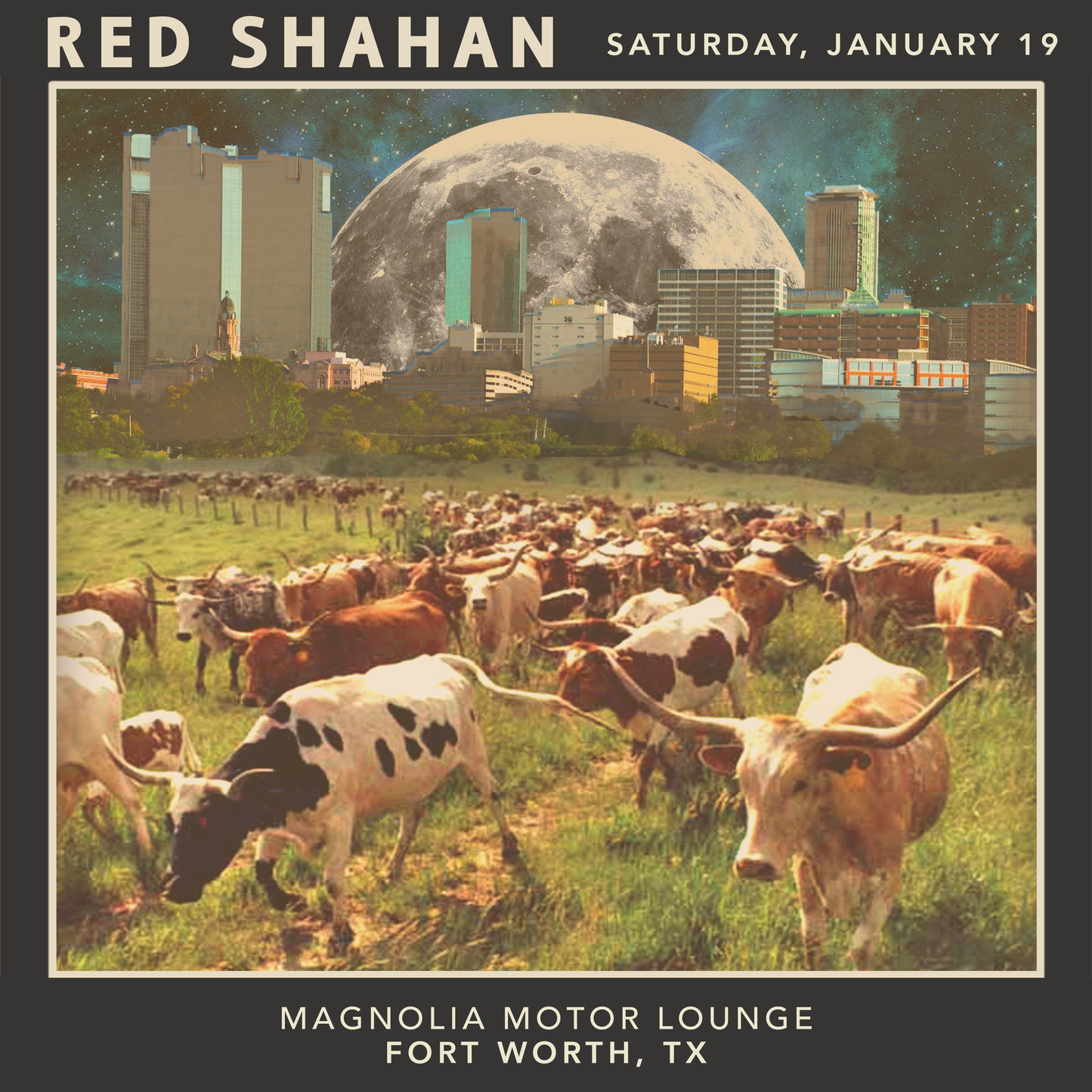 Red Shahan - (Vintage) Square Print - Magnolia Motor Lounge
