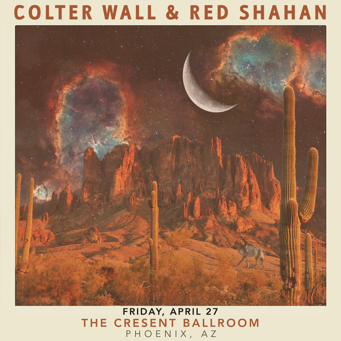 Red Shahan - (Vintage) Square Print - w/ Colter Wall - The Crescent Ballroom