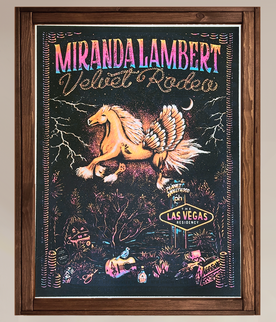 RARE - Miranda Lambert | Las Vegas Residency | Velvet Flocked Poster