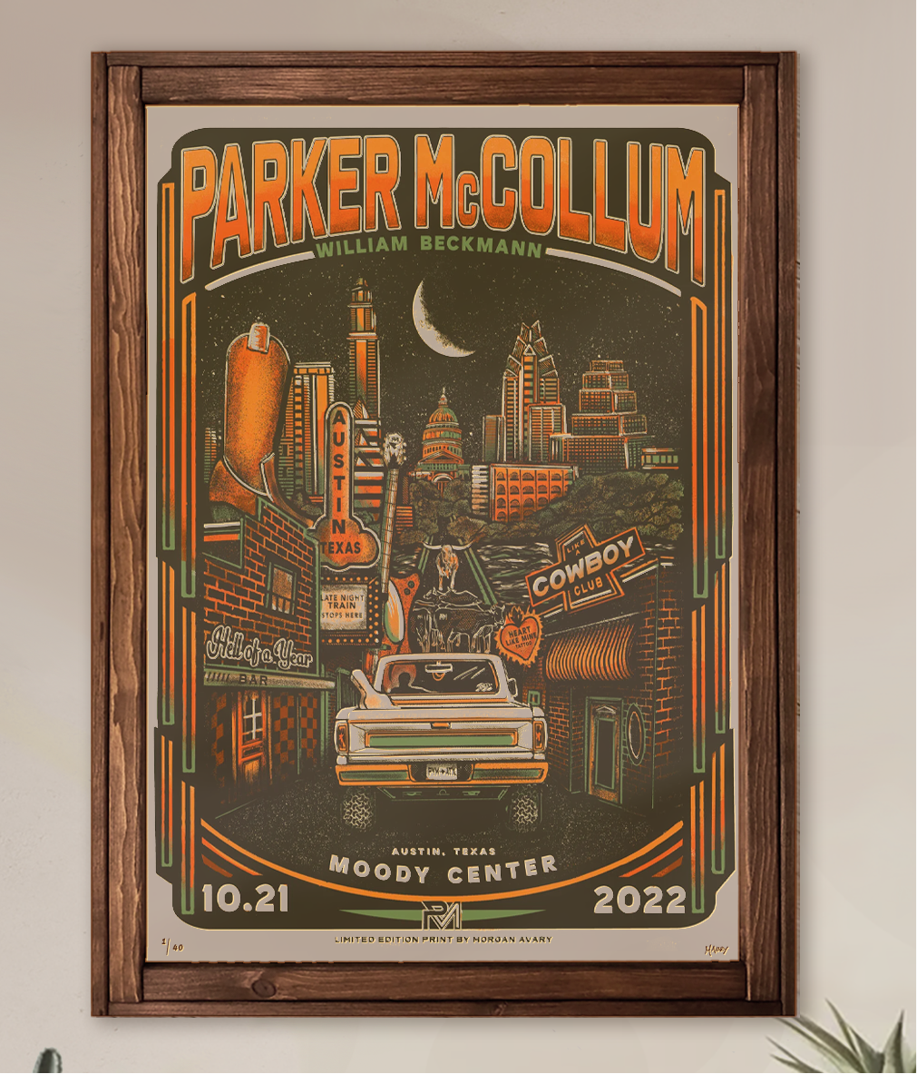 Parker McCollum Poster | Moody Center - Austin, TX | OCT '22 (AP)