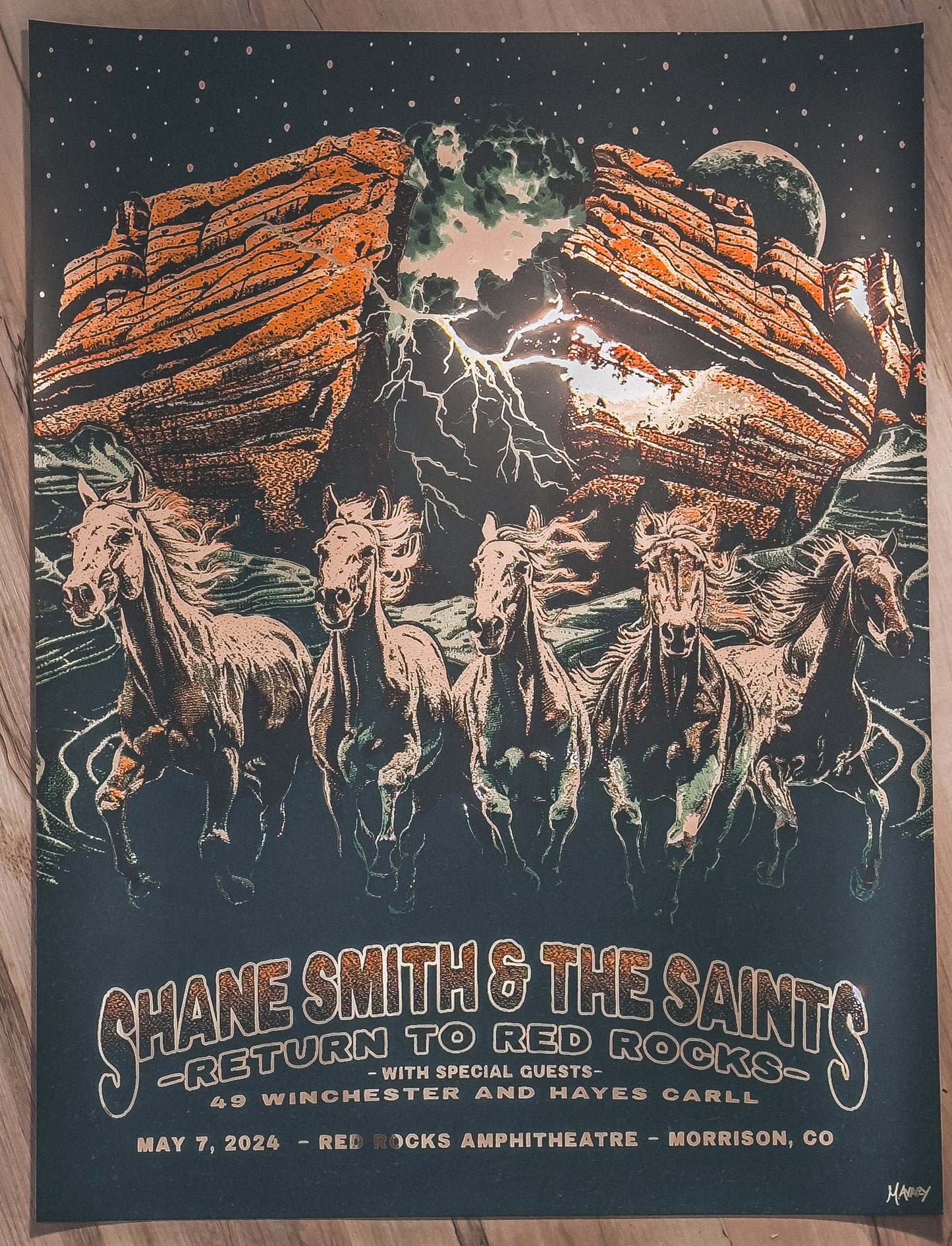 Shane Smith And The Saints | Red Rocks Ampitheatre Poster 2024