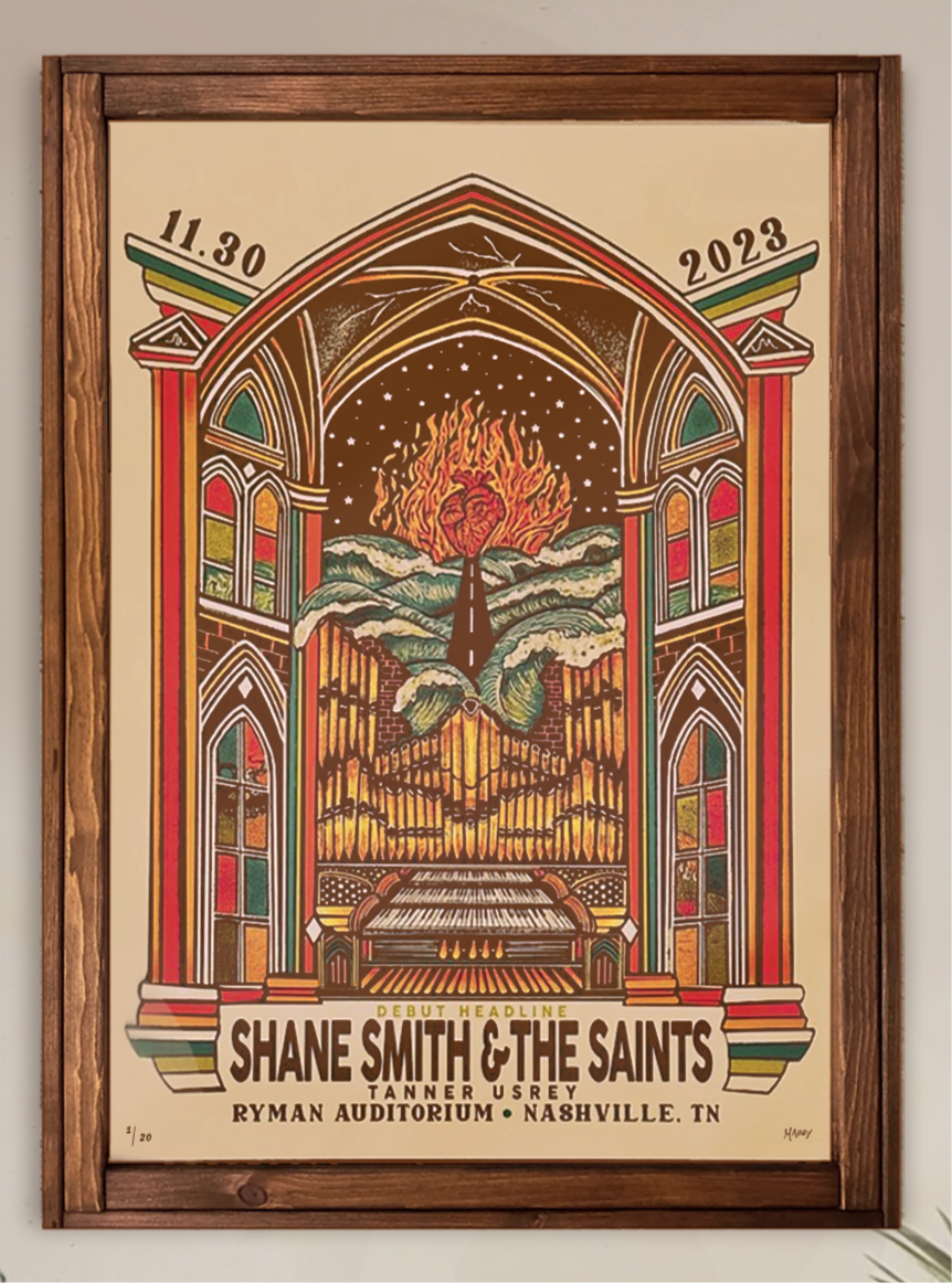 Shane Smith And The Saints Poster | Ryman Auditorium 2023