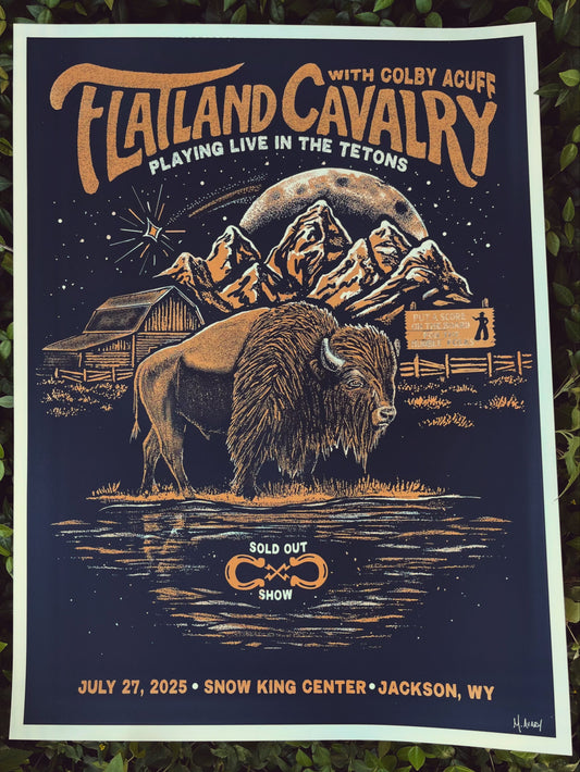 Flatland Cavalry Poster | Snow King Center -Jackson, WY | 2025 (AP)