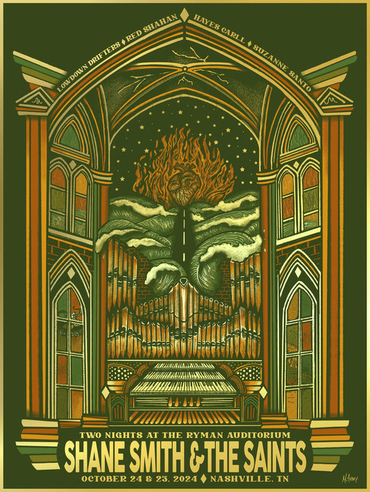 Shane Smith And The Saints Poster | Ryman Auditorium 2024