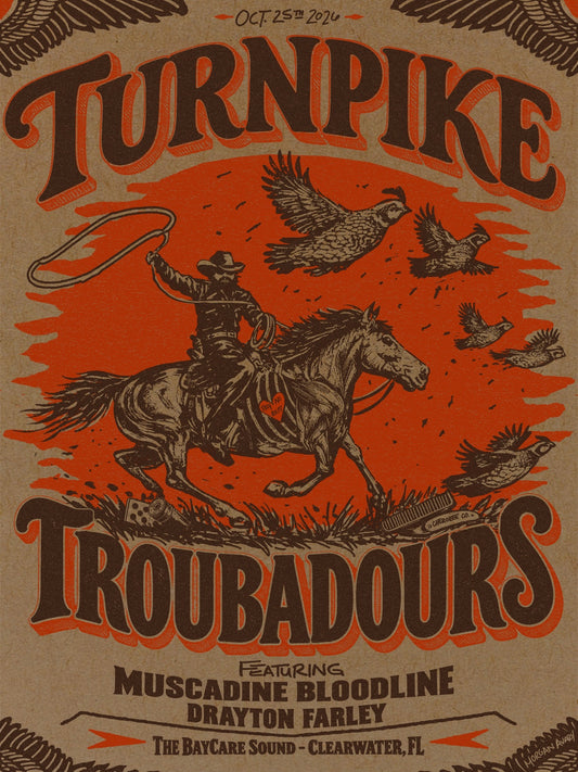 Turnpike Troubadours October 25 2026 BayCare Sound concert poster