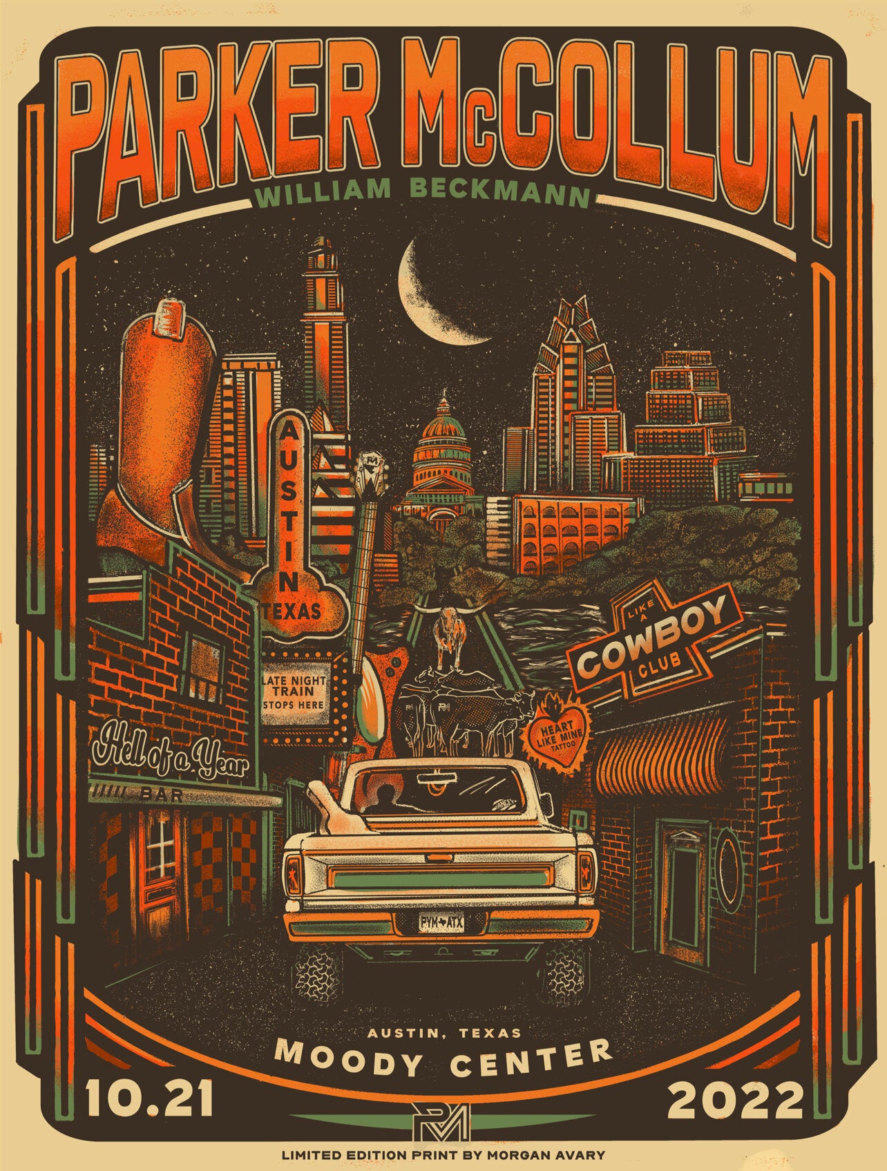 Parker McCollum Poster | Moody Center - Austin, TX | OCT '22 (AP)