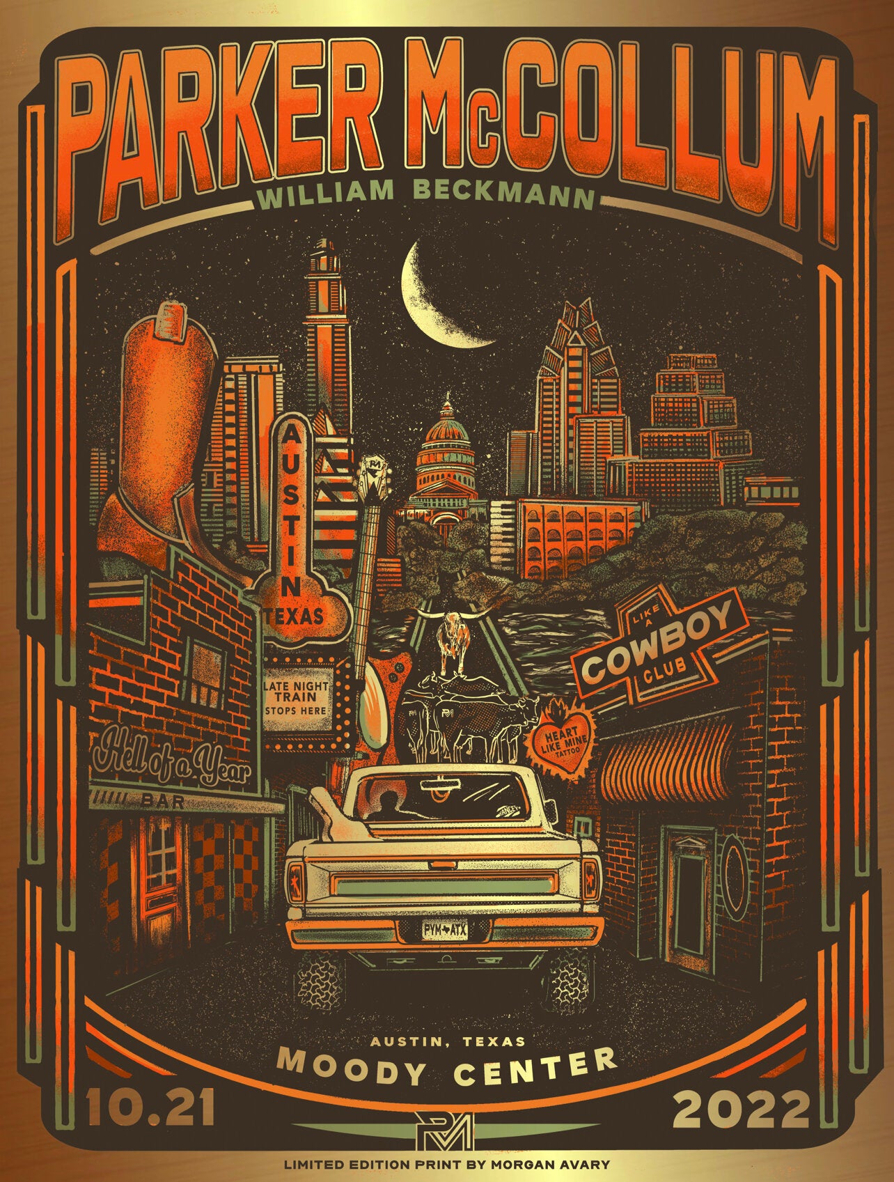 Parker McCollum Poster | Moody Center - Austin, TX | OCT '22 (AP)